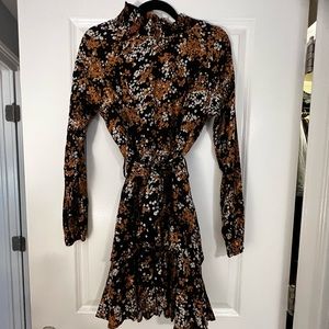 Vici black dress with flowers